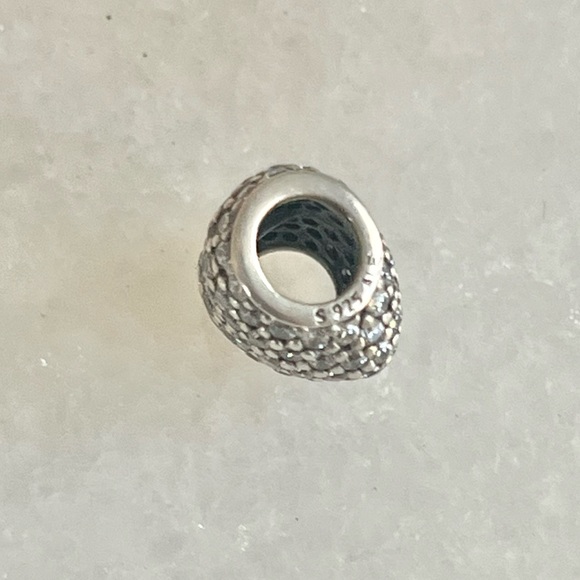Pandora Charm ✨ Silver Sparkly Shimmer Eternal Love Classic Heart Charm Gem - Picture 3 of 3